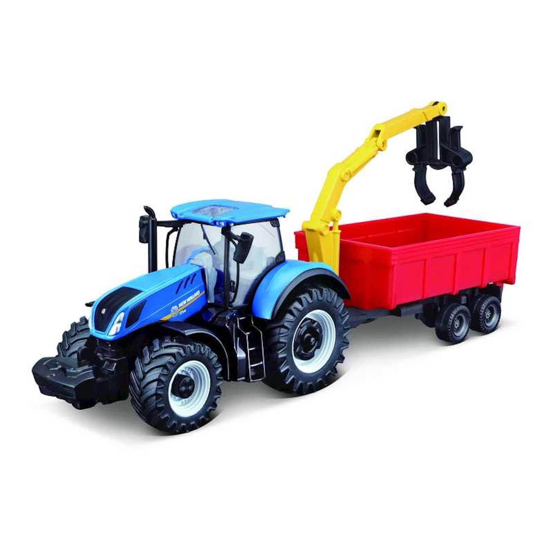 10cm New Holland T7.315 Tractor with Tipping Trailer - Cloud Nine Stores