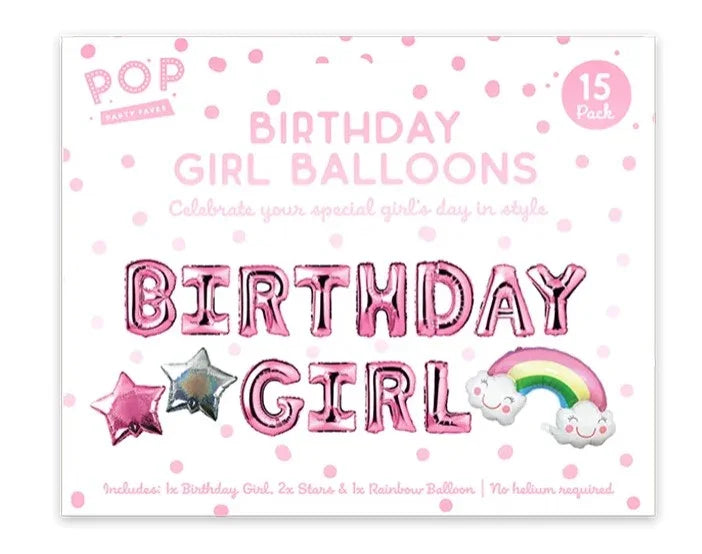 Birthday Girl Balloon Pack - Cloud Nine Stores