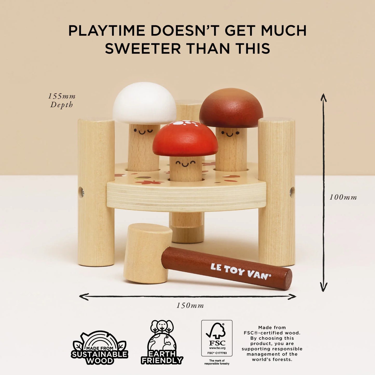 Le Toy Van - Woodland Mushroom Hammer Game - Cloud Nine Stores