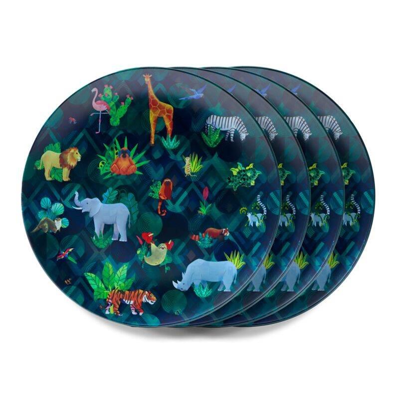 Animal Kingdom Set of 4 RPET Picnic Plates - Cloud Nine Stores