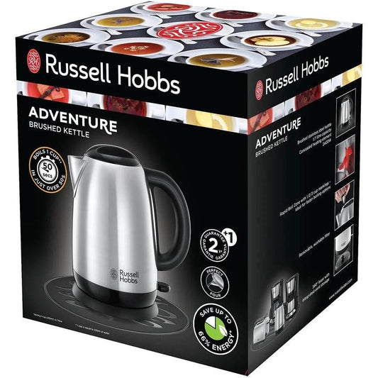 Russell Hobbs Adventure Kettle - Brushed Steel - Cloud Nine Stores