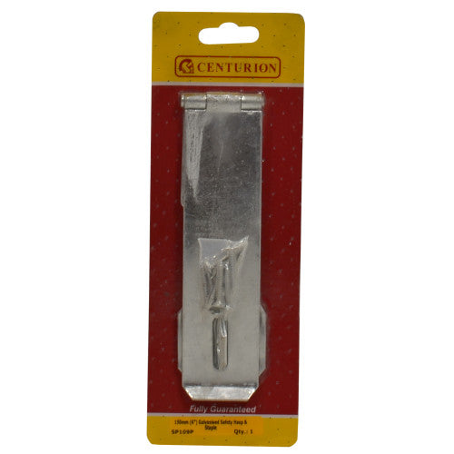 CENTURION 150mm (6") BZP Safety Hasp & Staple Cloud Nine Stores