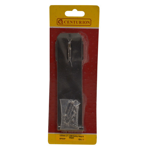 CENTURION Safety Hasp and Staples, Epoxy Black, 150mm