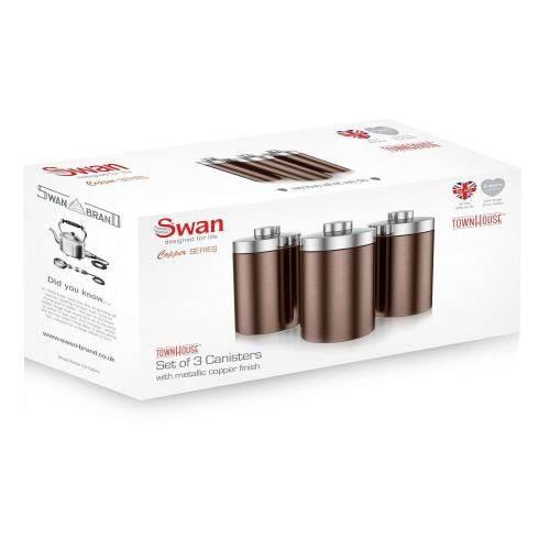 Swan Copper Townhouse 3 Piece Cannister Set - Cloud Nine Stores