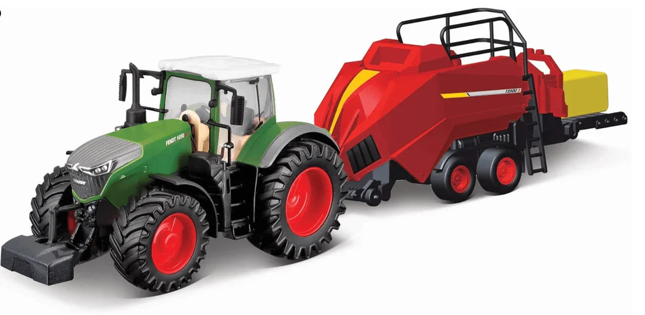 Bburago Fendt 1050 Vario Tractor with Baler Lifter 10cm - Cloud Nine Stores