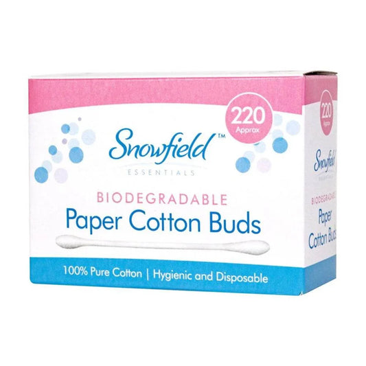 Snowfield Essentials Biodegradable Paper Cotton Buds 220s - Cloud Nine Stores