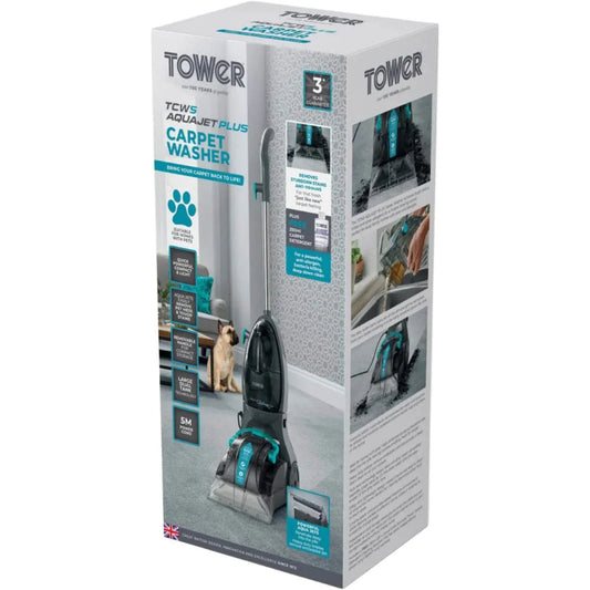 Tower T548002 TCW5 AQUAJET PLUS Carpet Washer, Blue and Grey - Cloud Nine Stores