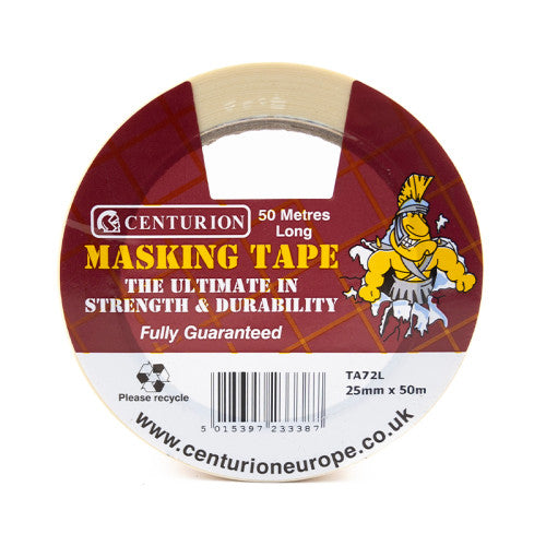 CENTURION Masking Tape 25mm x 50m Roll Cloud Nine Stores