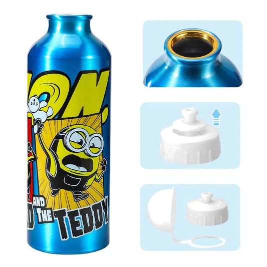Minions Kids Aluminium Sports Cap Bottle 500ml - Cloud Nine Stores