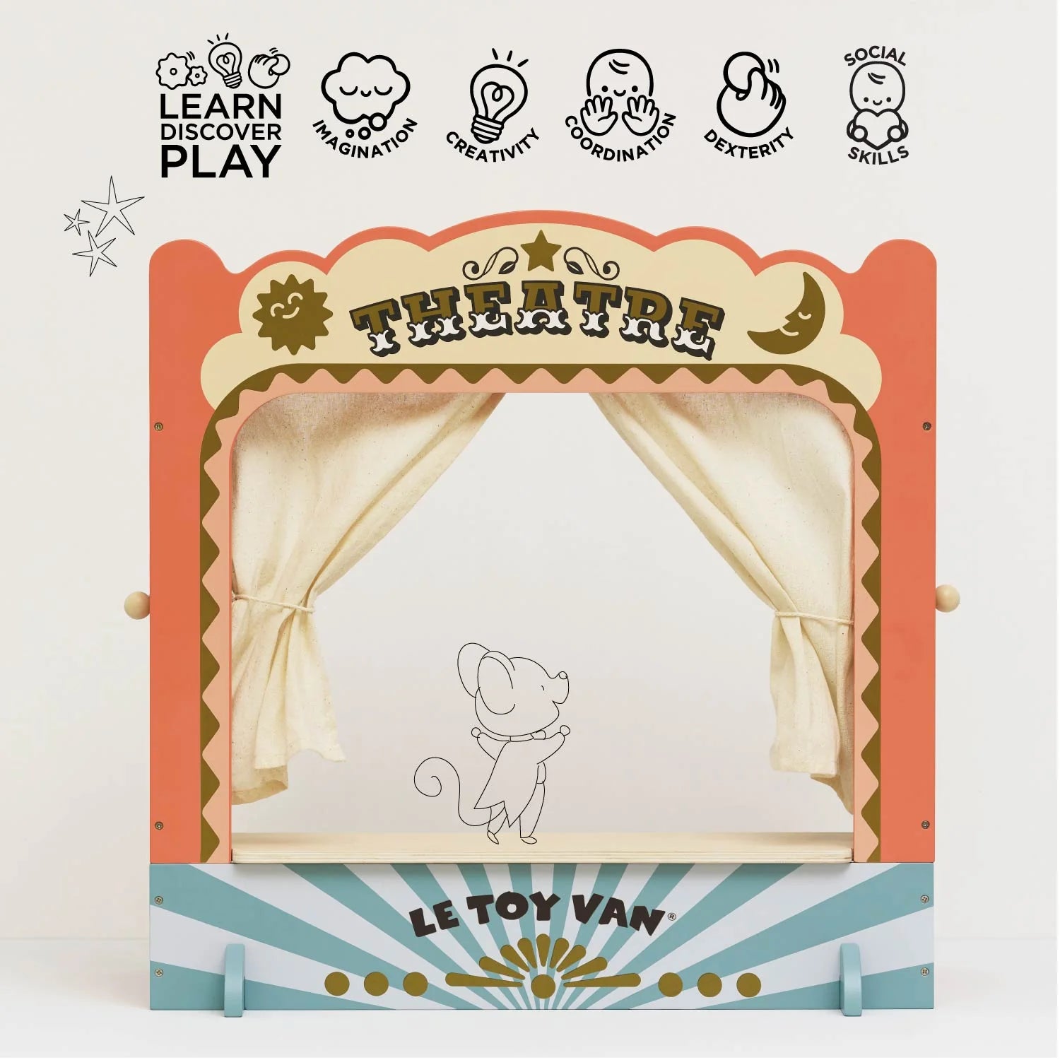 Le Toy Van - Tabletop Puppet Wooden Theatre - Cloud Nine Stores