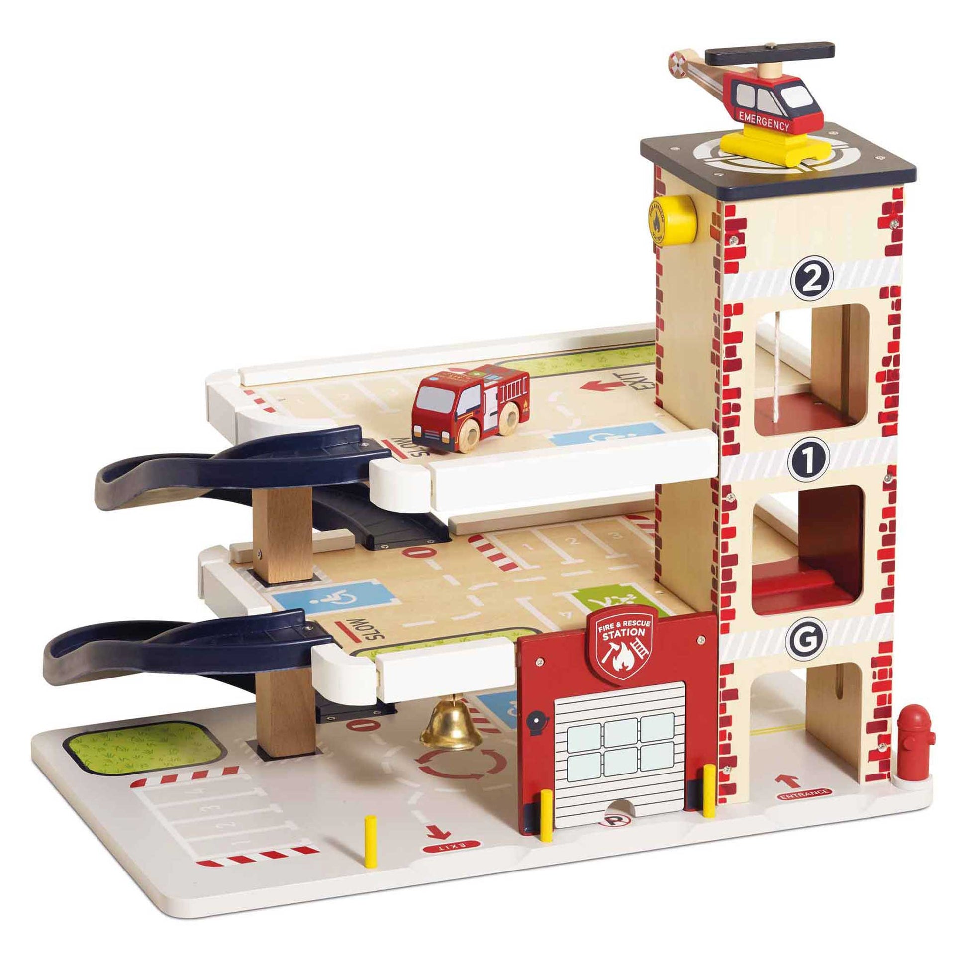 Le Toy Van - Fire & Rescue Wooden Garage - Cloud Nine Stores
