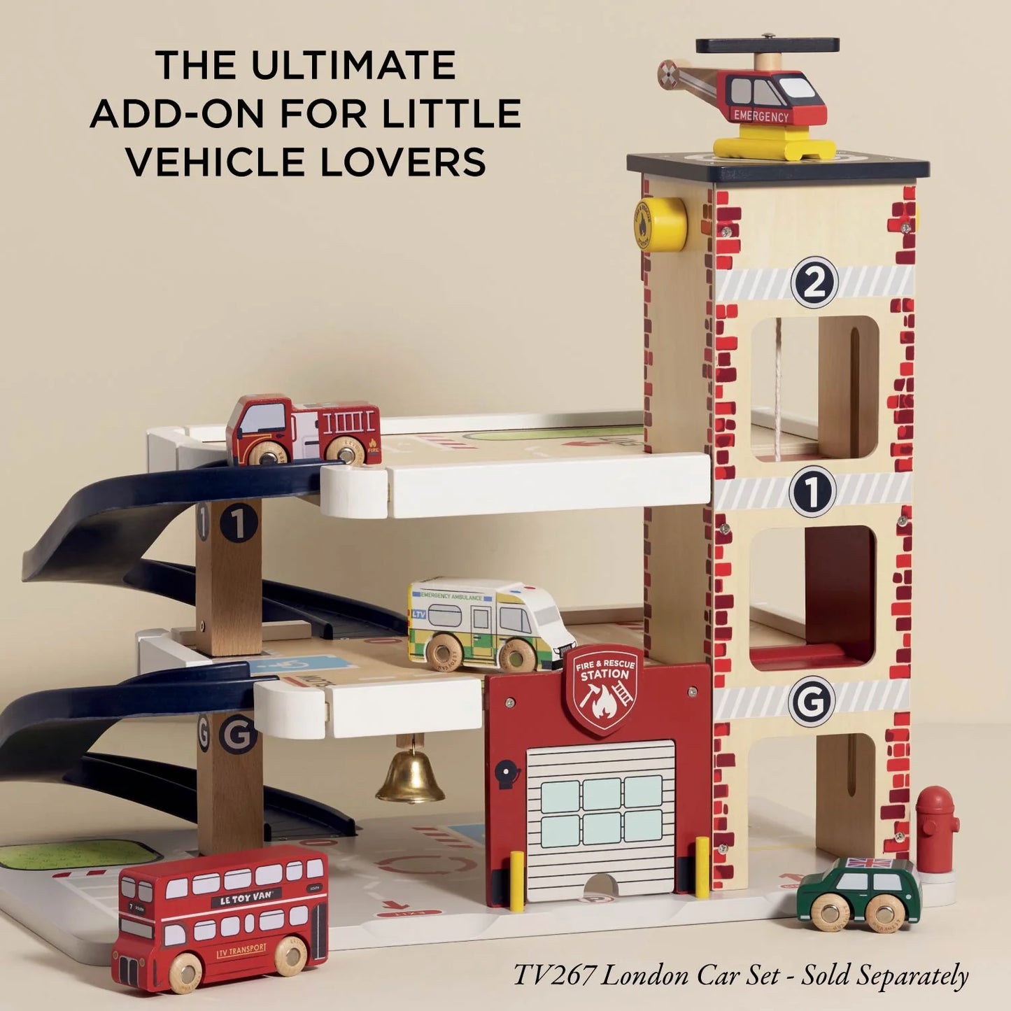 Le Toy Van - Fire & Rescue Wooden Garage - Cloud Nine Stores