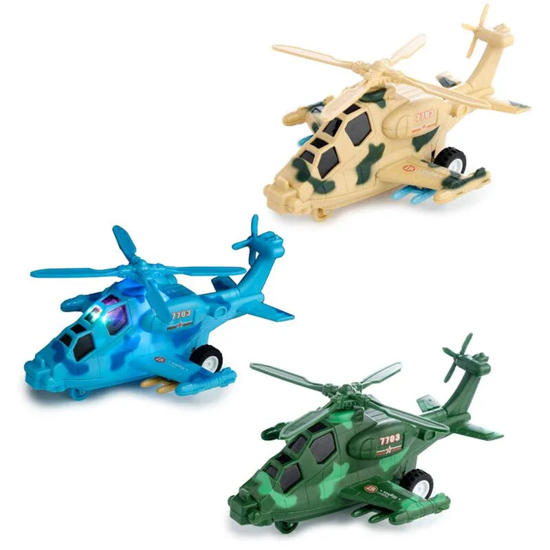 Helicopter Friction Light Up & Sound Push/Pull Action Toy - Cloud Nine Stores