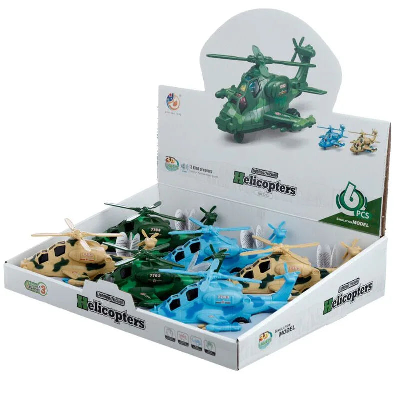 Helicopter Friction Light Up & Sound Push/Pull Action Toy - Cloud Nine Stores