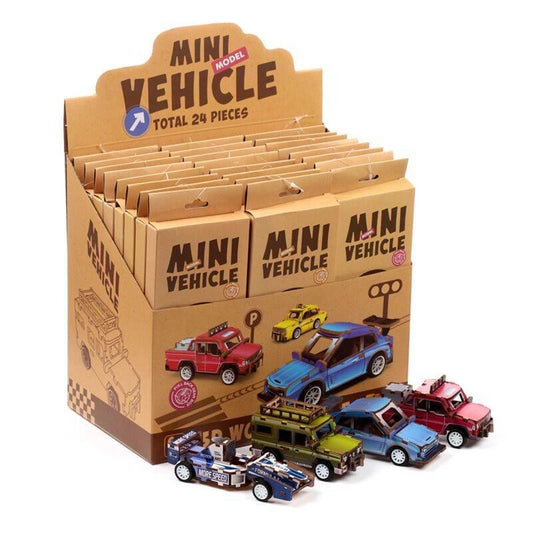 Motor Vehicles 24 Piece Kids 3D Wooden Jigsaw Puzzle - Cloud Nine Stores