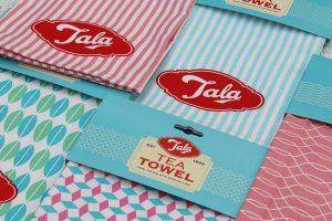 Tala Originals Diamond Pattern Tea Towel, Blue & Pink - Cloud Nine Stores