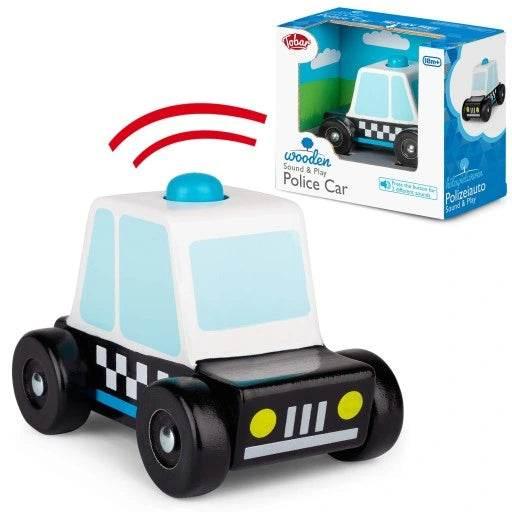 Wooden Sound and Play Police Car - Cloud Nine Stores
