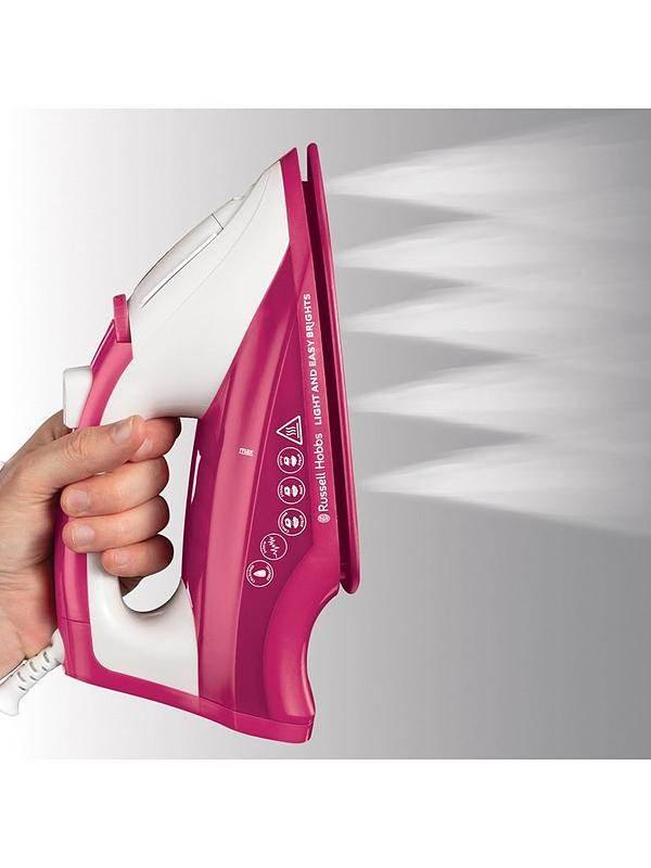 Russell Hobbs Light & Easy Brights Steam Iron - Berry - Cloud Nine Stores