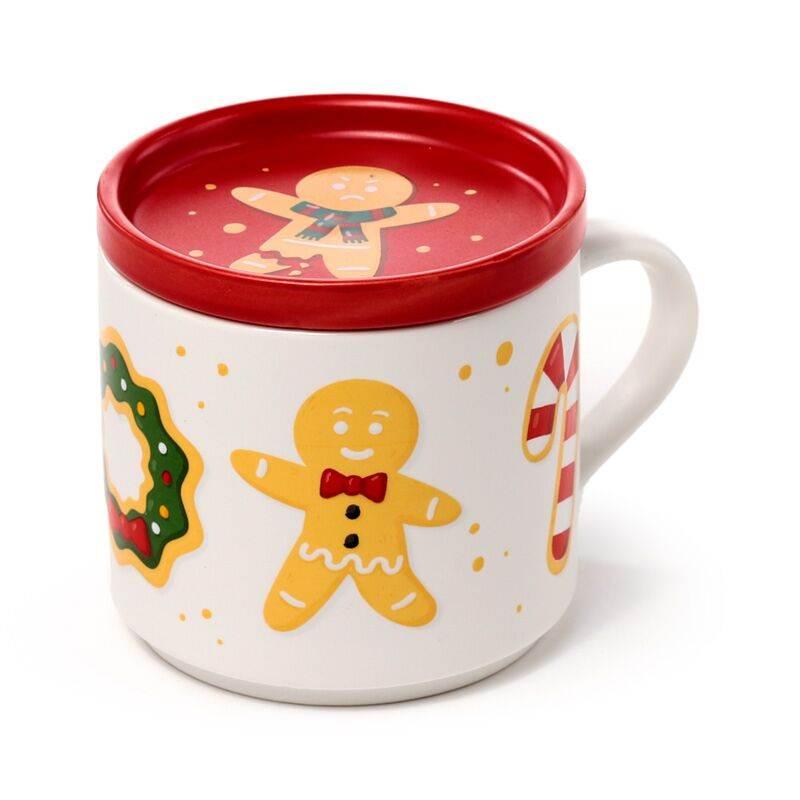 Christmas Baker Street Porcelain Mug & Coaster Lid Set - Cloud Nine Stores