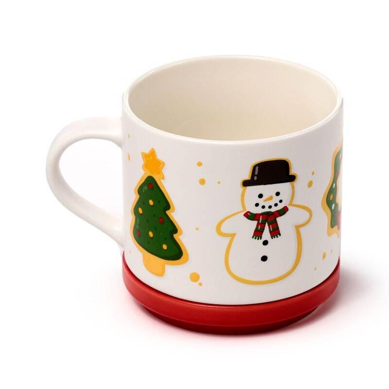 Christmas Baker Street Porcelain Mug & Coaster Lid Set - Cloud Nine Stores