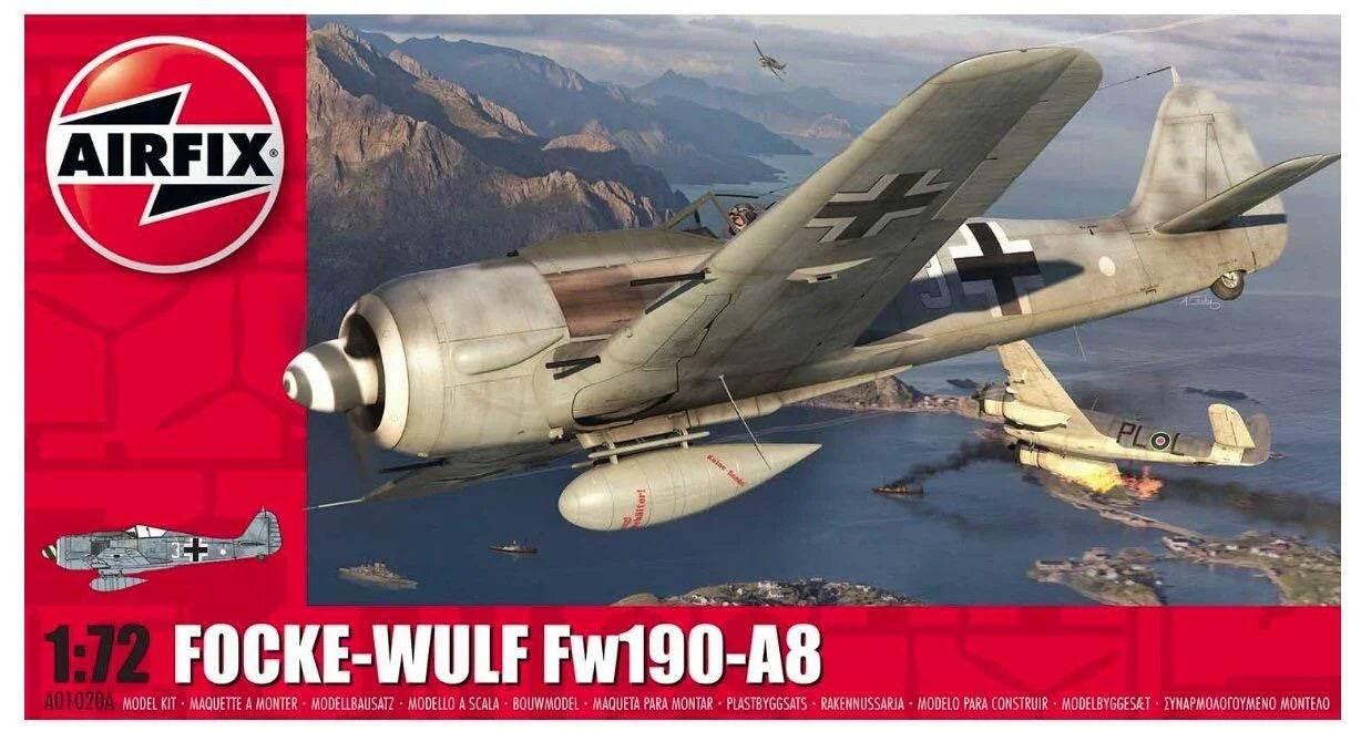 Airfix A01020A Focke Wulf Fw190A-8 Model Aircraft kit - Cloud Nine Stores