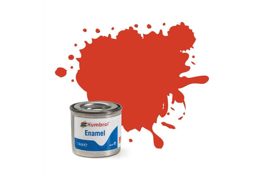 Humbrol Enamel Paint: 174 - Signal Red - Satin - (14ml) - Cloud Nine Stores