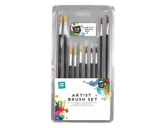Artist Paint Brush Set 10pk - Cloud Nine Stores