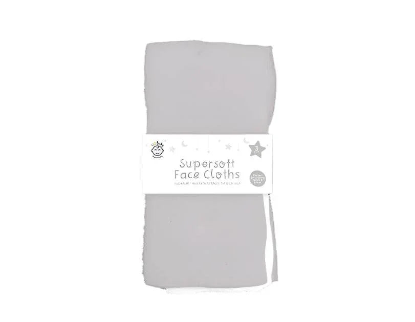 Baby Face Cloths - 3 Pack - Cloud Nine Stores