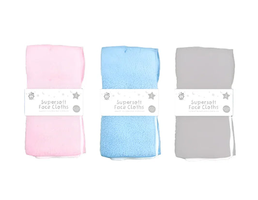 Baby Face Cloths - 3 Pack - Cloud Nine Stores