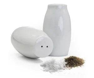 Simplicity Salt and Pepper Pots - Set of 2 - White - Cloud Nine Stores