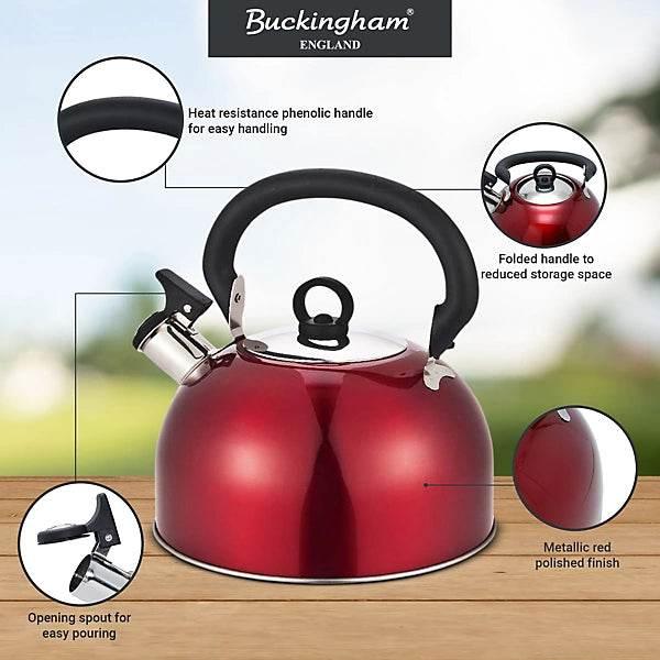 Buckingham Camping Whistling Kettle 2.5 L - Cloud Nine Stores