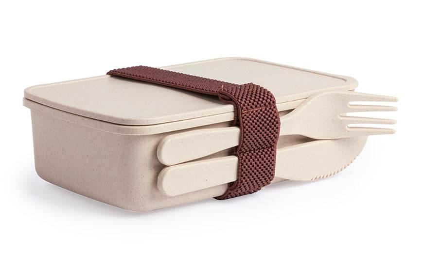 Natural Fibre Bamboo Lunch Box Set - Light Blue - Cloud Nine Stores