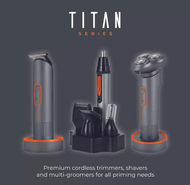 Carmen Titan 3in1 Titanium and Orange Shaver Set - Cloud Nine Stores