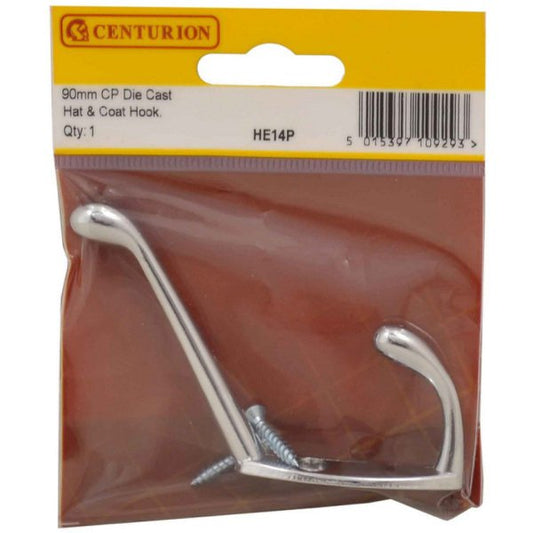 CENTURION HE14P CHROME HAT & COAT HOOK