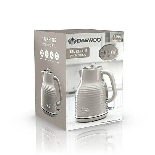 Daewoo Sienna Cordless Jug Kettle 1.7 Litre Rapid Boil Taupe SDA2482GE - Cloud Nine Stores