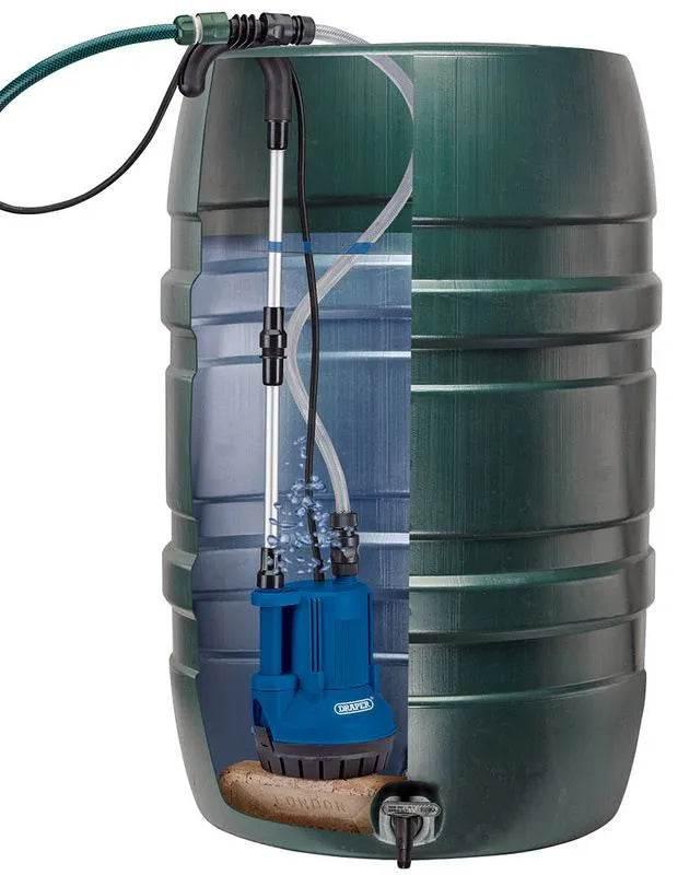 Draper 36327 Submersible Clean Water Butt Pump with Float Switch, 40L/min, 350W, Blue - Cloud Nine Stores