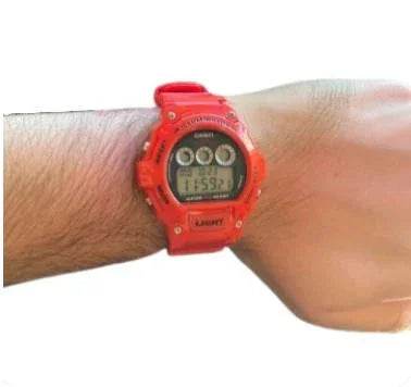 Casio Mens Fashion Sports Digital waterproof Digital Black Face Red Resin Strap Watch - Cloud Nine Stores