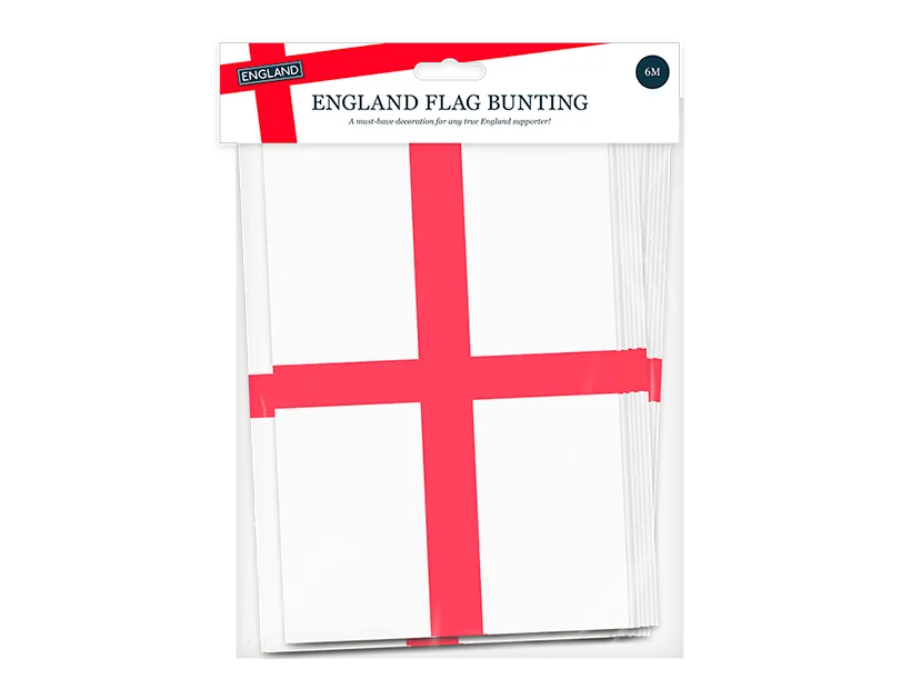 England Flag Bunting 6m Cloud Nine Stores