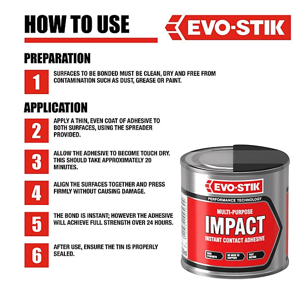 Evo-Stik Impact Contact adhesive 250ml Cloud Nine Stores
