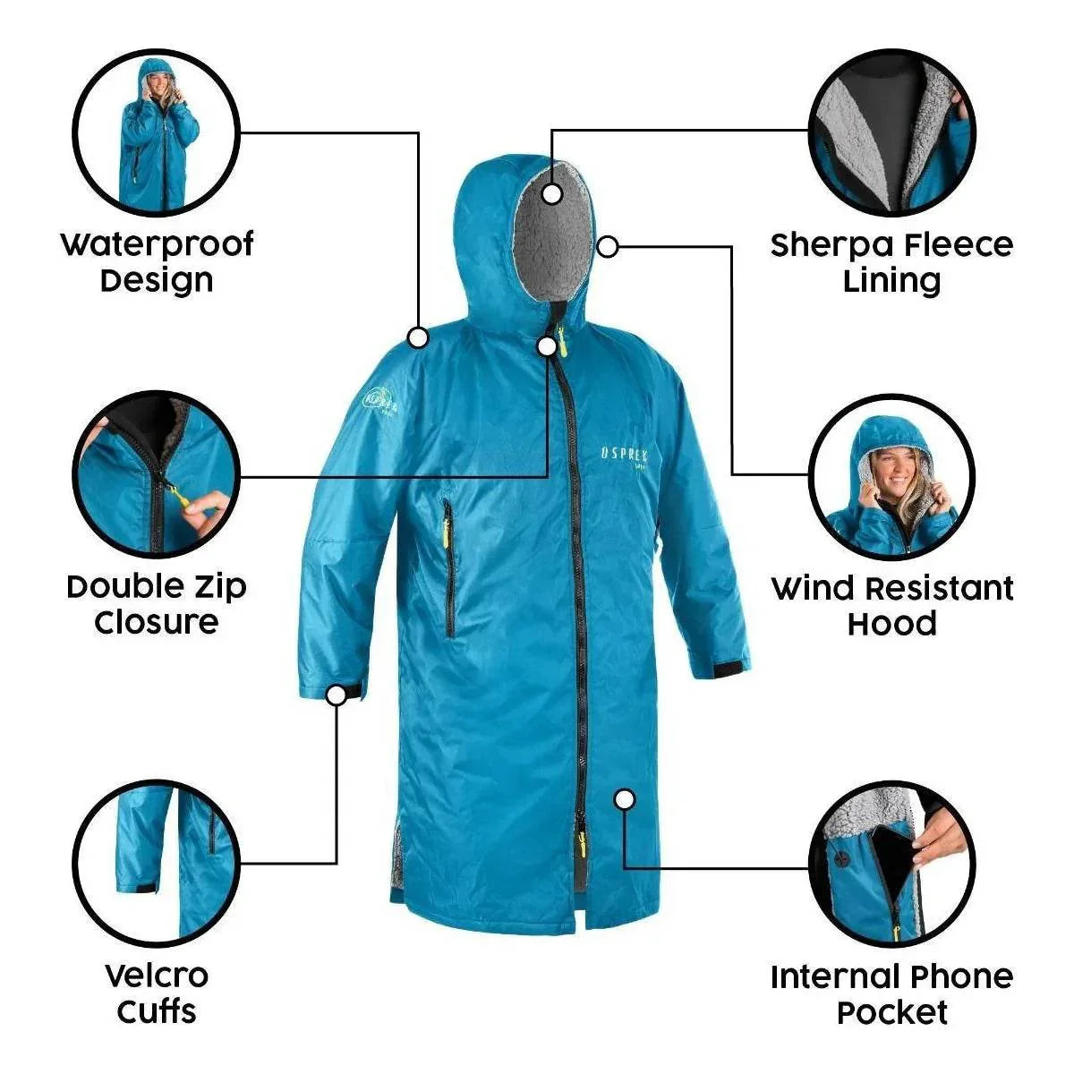 Osprey Changing Robe - Teal - Cloud Nine Stores