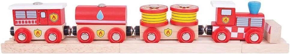 Fire & Rescue Train - Bigjigs - Cloud Nine Stores