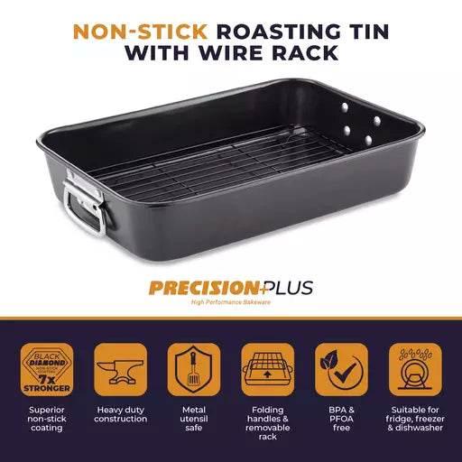 Tower Non Stick Roasting Tin With Rack - Cloud Nine Stores