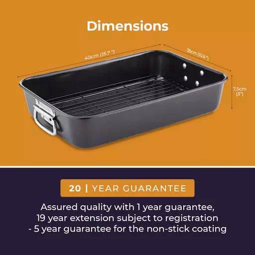 Tower Non Stick Roasting Tin With Rack - Cloud Nine Stores