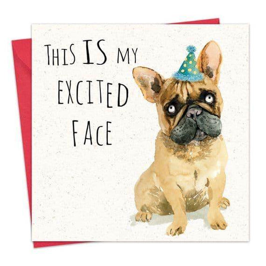 Funny Dog Card Excited Face - Cloud Nine Stores