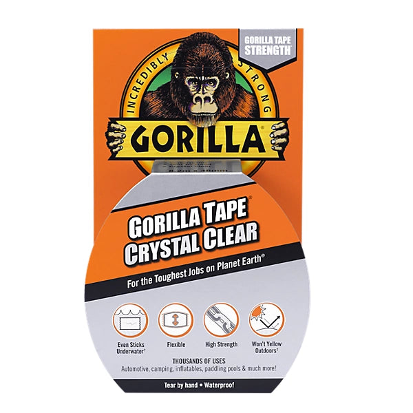 Gorilla Crystal clear Tape (L)8.2m (W)50mm Cloud Nine Stores