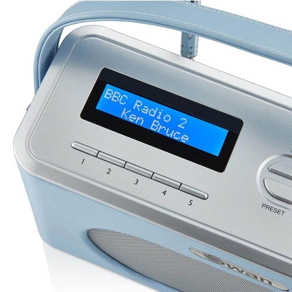Swan Retro Dab Bluetooth Radio - Blue - Cloud Nine Stores