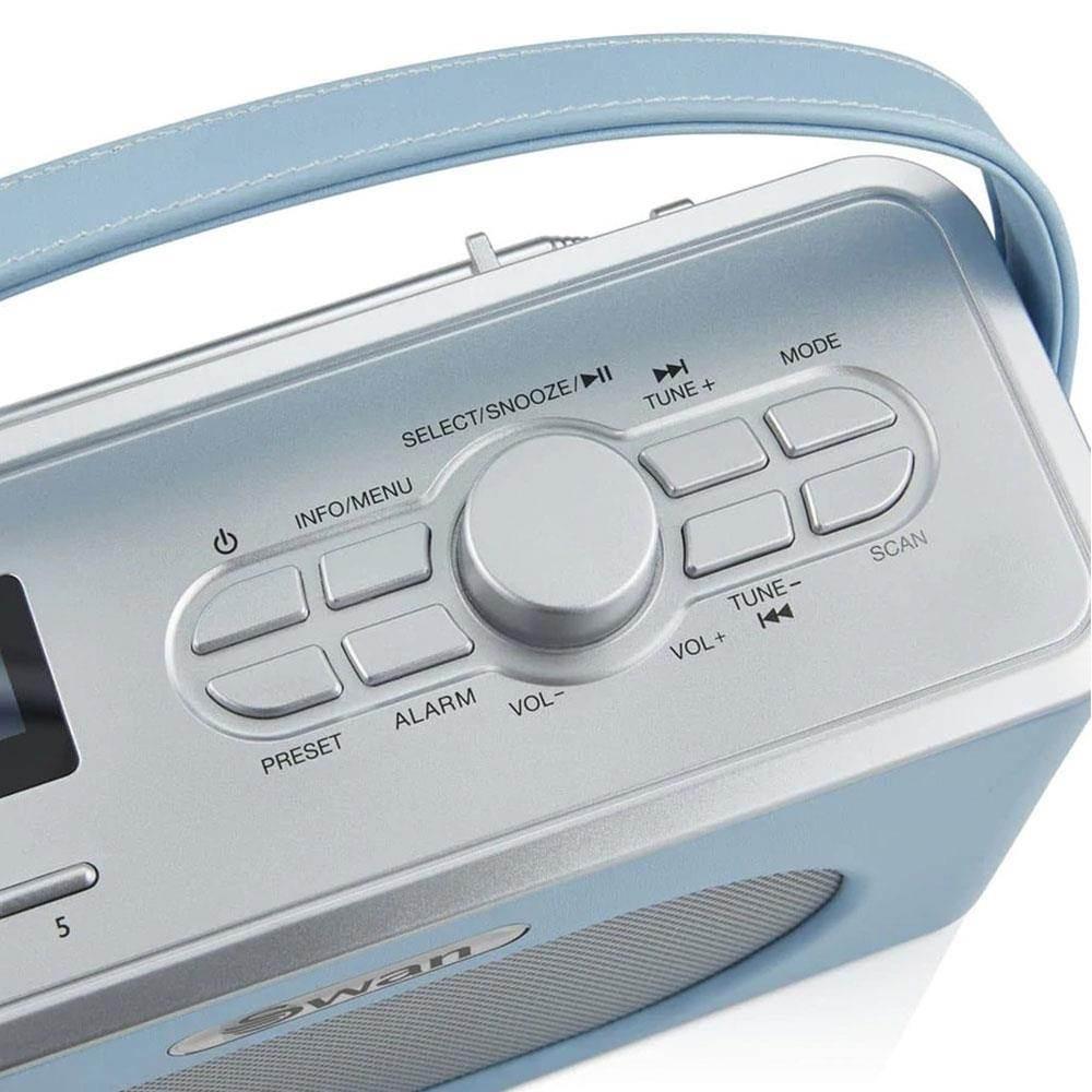 Swan Retro Dab Bluetooth Radio - Blue - Cloud Nine Stores