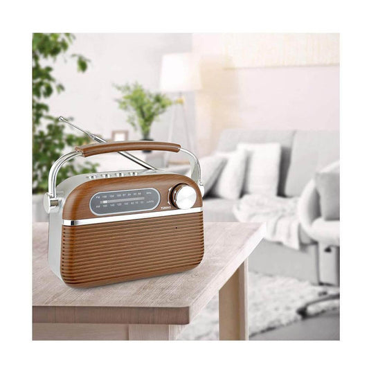 Lloytron Vintage Rechargeable Bluetooth AM/FM Radio – Wood Effect - Cloud Nine Stores