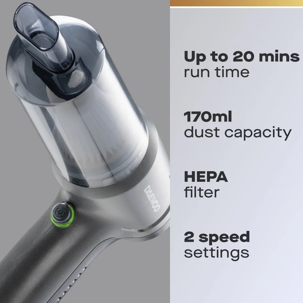 Daewoo Cyclone Freedom Cordless Handheld Car Detailing Vacuum Cleaner