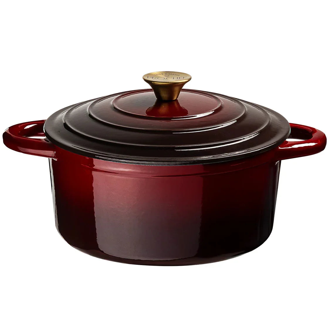 PROCHEF 21cm Cast Iron Deep Round Casserole Dish